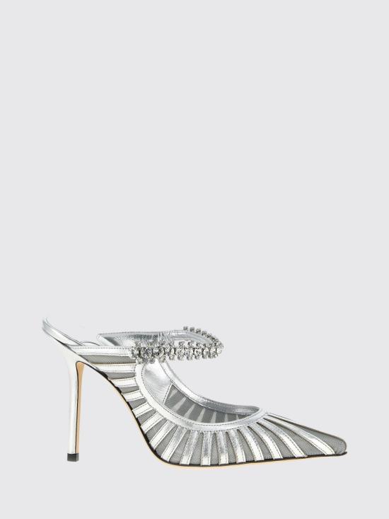 25FW 지미추 뮬/슬리퍼 BING100GDJ Silver