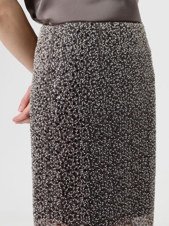 25FW 로테이트 미디 스커트 114651 3073 Beige - ROTATE