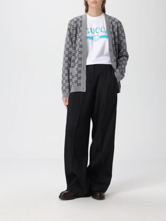 25FW 구찌 프린티드 소프트 코튼 저지 반팔 티셔츠 837959XJHGY 9081 White - GUCCI