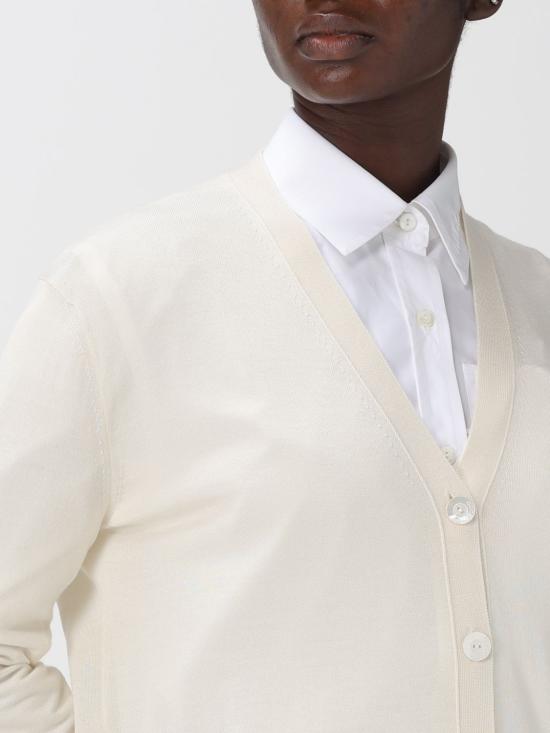 25FW 구찌 엑스트라 파인 캐시미어 실크 가디건 818588XKENL 9066 White - GUCCI