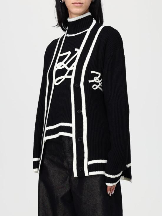 25FW 칼라거펠트 스웨터 A4W18052 999 Black - KARL LAGERFELD