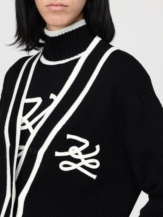 25FW 칼라거펠트 스웨터 A4W18052 999 Black - KARL LAGERFELD