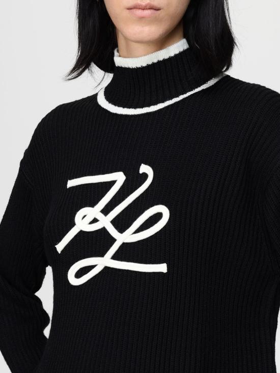 25FW 칼라거펠트 터틀넥 A4W18051 999 Black - KARL LAGERFELD