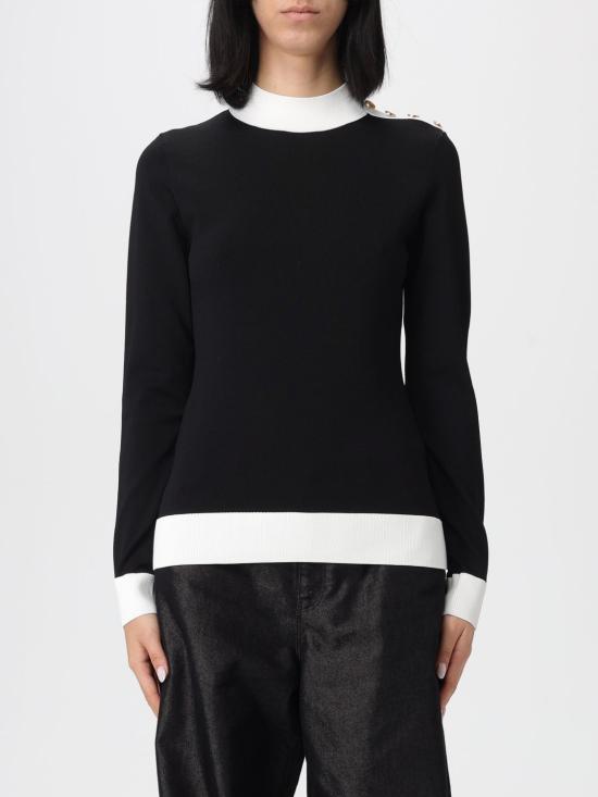 25FW 칼라거펠트 스웨터 A4W18038 999 Black