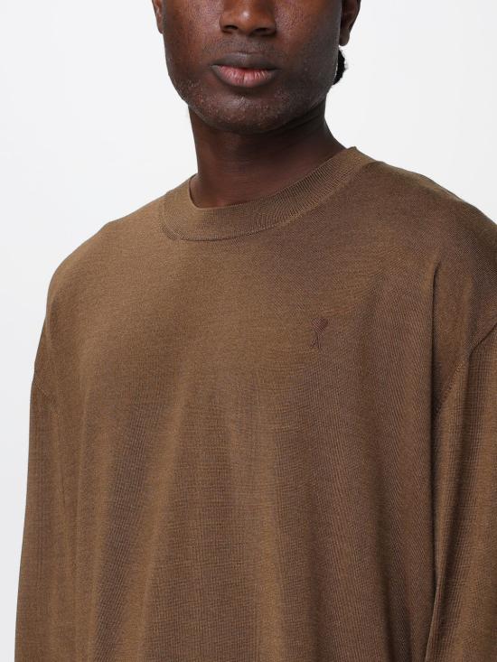 25FW 아미 스웨터 HKS834KN0066 216 Brown - AMI