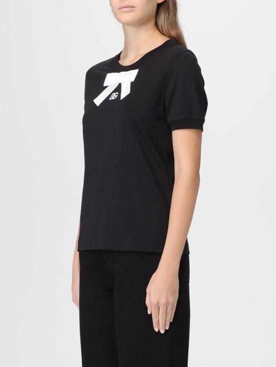 25FW 돌체앤가바나 반팔 티셔츠 F8N08ZGDC6K N0000 Black - DOLCE & GABBANA