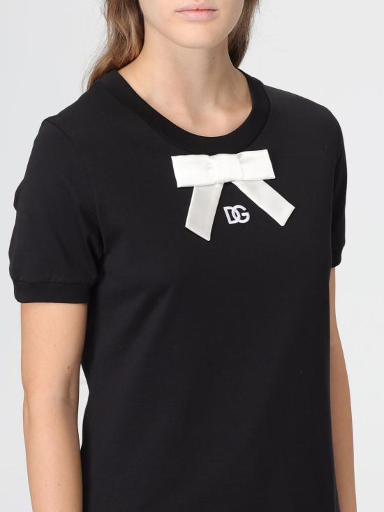 25FW 돌체앤가바나 반팔 티셔츠 F8N08ZGDC6K N0000 Black - DOLCE & GABBANA