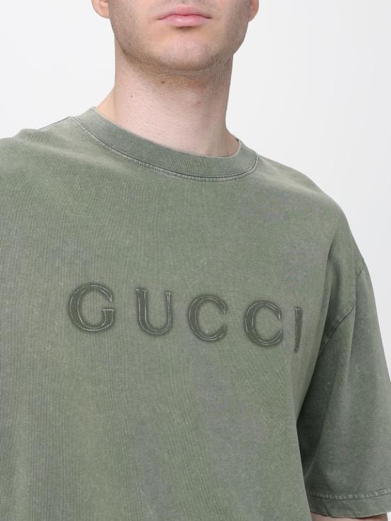 25FW 구찌 코튼 저지 티셔츠 798115XJHDF 3266 Military - GUCCI