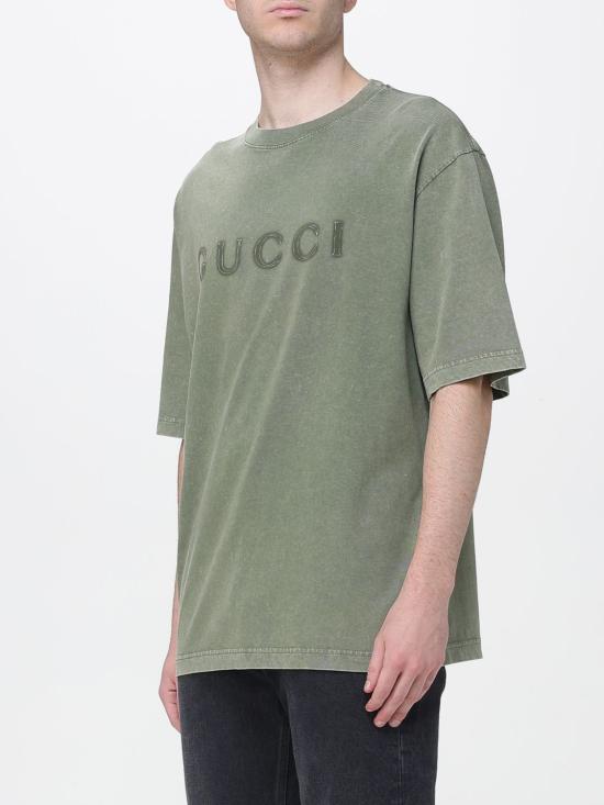 25FW 구찌 코튼 저지 티셔츠 798115XJHDF 3266 Military - GUCCI