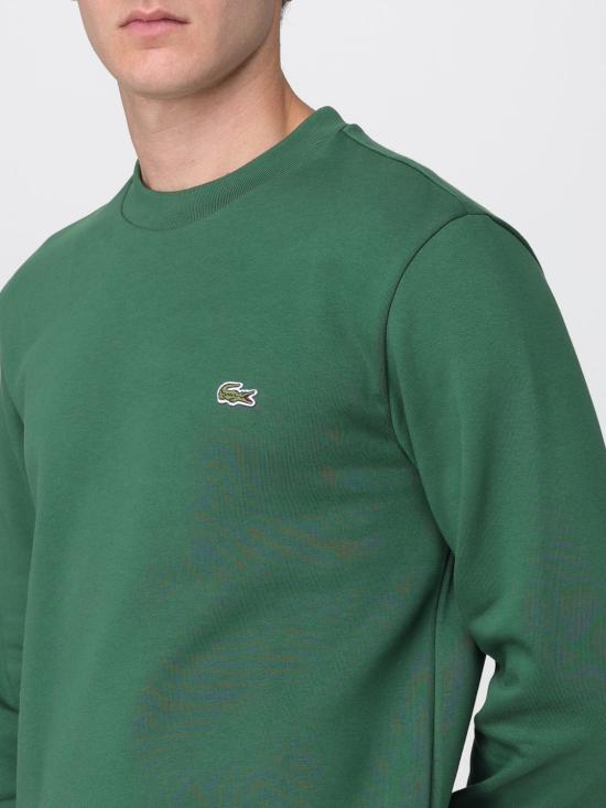 25FW 라코스테 오가닉 브러쉬드 코튼 스웨트셔츠 SH9608 132 Green - LACOSTE