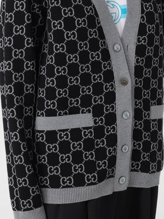 25FW 구찌 리버서블 GG 울 자카드 가디건 798157XKEJP 1045 Grey - GUCCI