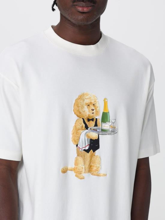 25FW 드롤드무슈 반팔 티셔츠 TS271CO002 OW White - DROLE DE MONSIEUR