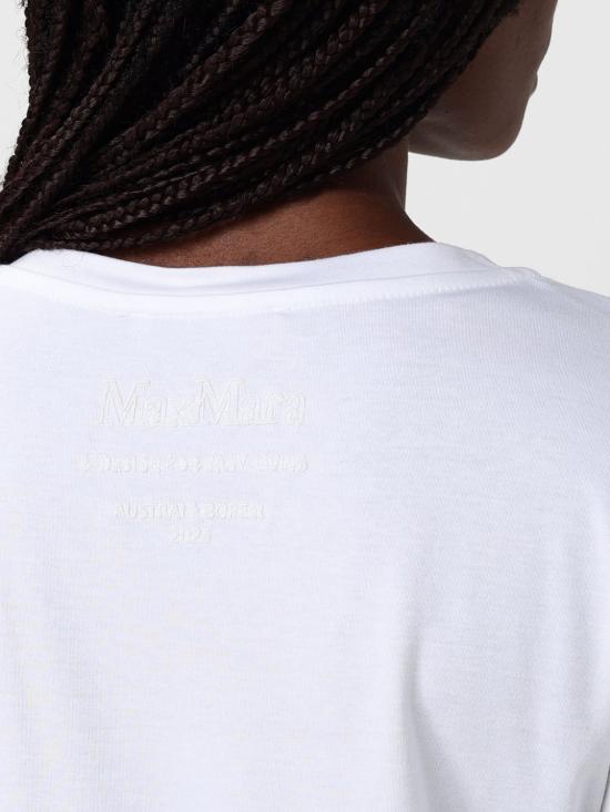 25FW 에스막스마라 반팔 티셔츠 2529976033600 007 White - 'S MAX MARA