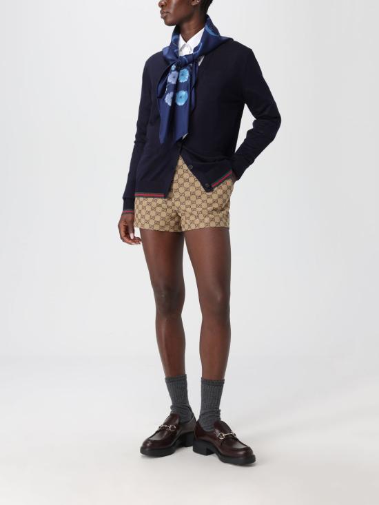 25FW 구찌 엑스트라 파인 캐시미어 실크 가디건 818588XKENL 4027 Blue - GUCCI