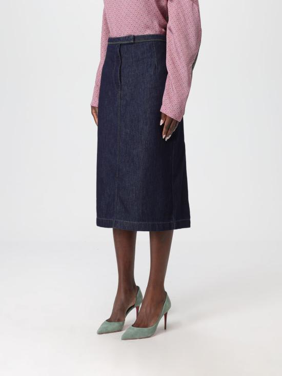 25FW 드리스 반 노튼 미디 스커트 0108622381 507 Indigo - DRIES VAN NOTEN