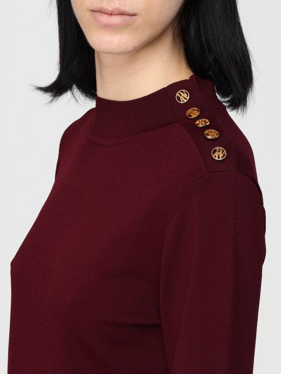 25FW 칼라거펠트 스웨터 A4W18038 548 Burgundy - KARL LAGERFELD