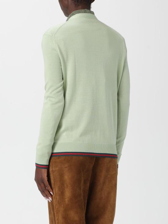 25FW 구찌 엑스트라 파인 캐시미어 실크 가디건 818588XKENL 3683 Green - GUCCI