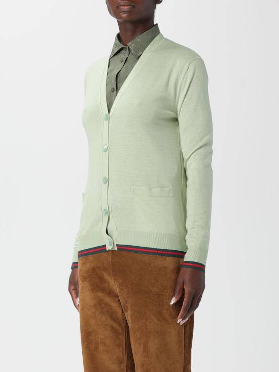 25FW 구찌 엑스트라 파인 캐시미어 실크 가디건 818588XKENL 3683 Green - GUCCI