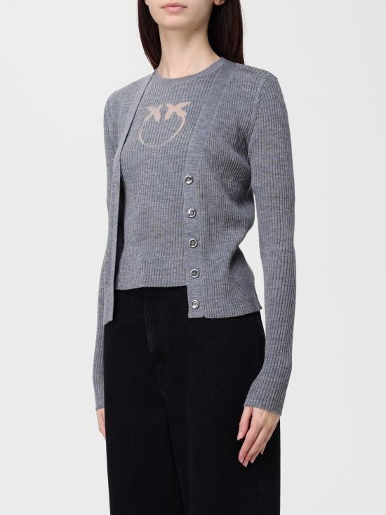 25FW 핑코 가디건 105506A18M II2 Grey - PINKO