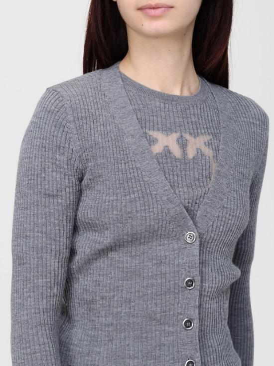 25FW 핑코 가디건 105506A18M II2 Grey - PINKO