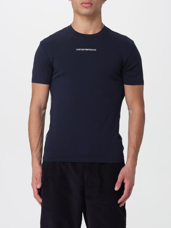 25FW 엠포리오 아르마니 반팔 티셔츠 EM000391 AF16115 MB143 Blue - EMPORIO ARMANI
