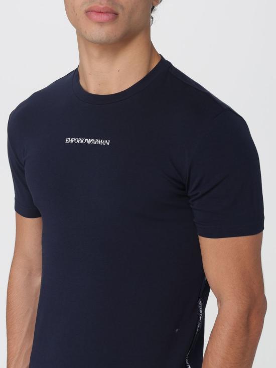 25FW 엠포리오 아르마니 반팔 티셔츠 EM000391 AF16115 MB143 Blue - EMPORIO ARMANI