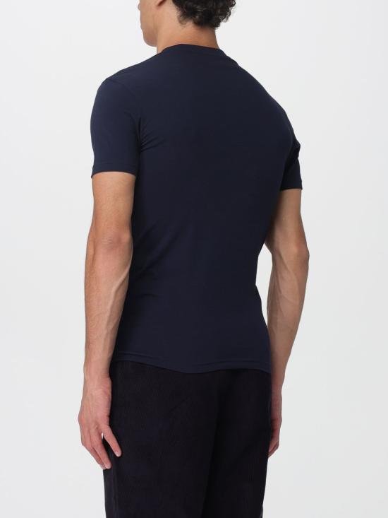 25FW 엠포리오 아르마니 반팔 티셔츠 EM000391 AF16115 MB143 Blue - EMPORIO ARMANI