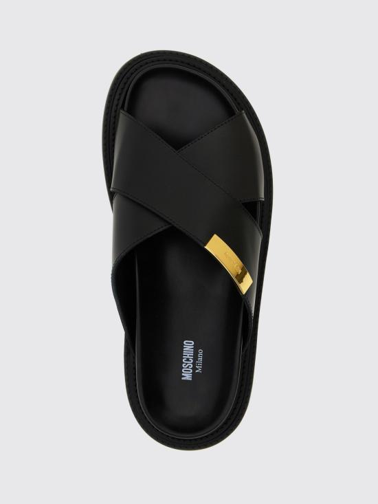 25FW 모스키노 뮬/슬리퍼 B28063G0NGA0 000 Black - MOSCHINO