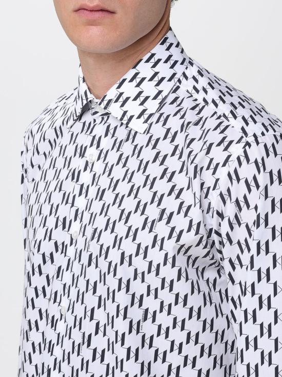 25FW 칼라거펠트 긴팔 셔츠 605000554695 V6019 White - KARL LAGERFELD
