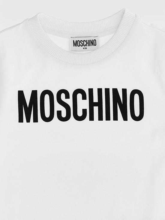 25FW [키즈] 모스키노 티셔츠 HUM05JLBA24 10101 White - MOSCHINO