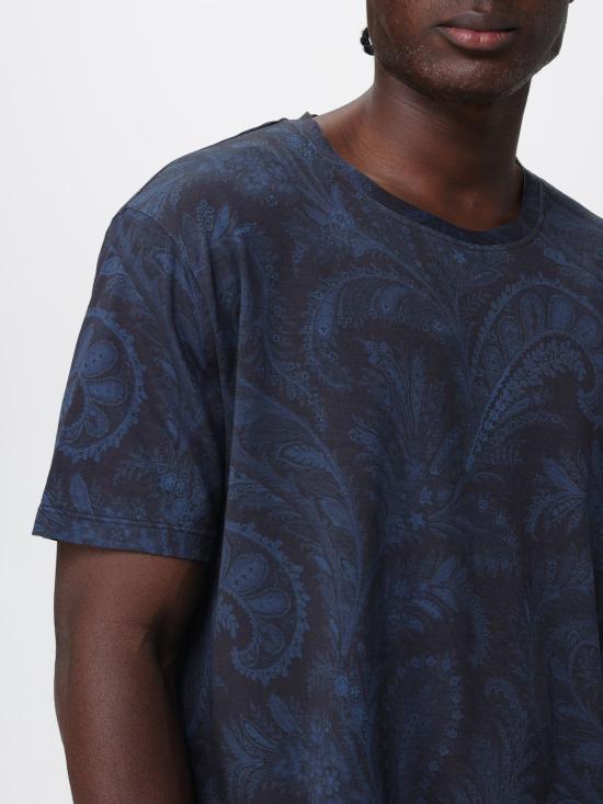 25FW 에트로 반팔 티셔츠 MRMA0002AK999 X0883 Blue - ETRO