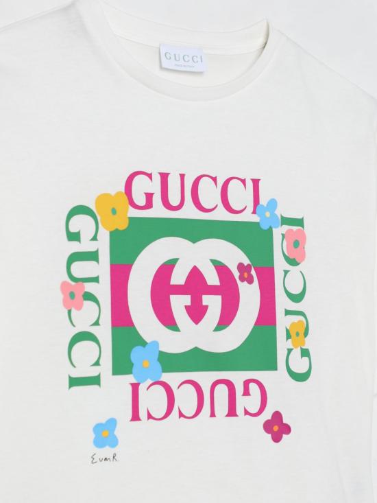 25FW [키즈] 구찌 티셔츠 835229XJHFJ 9214 White - GUCCI