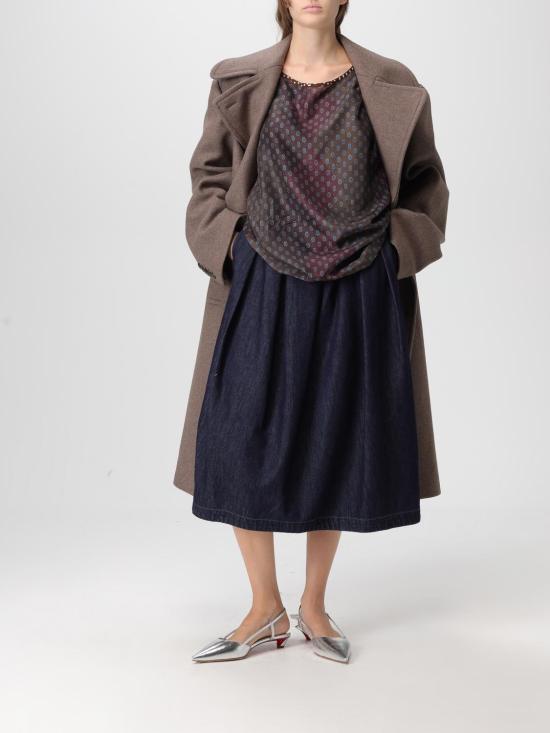 25FW 드리스 반 노튼 롱 스커트 0108632381 507 Denim - DRIES VAN NOTEN