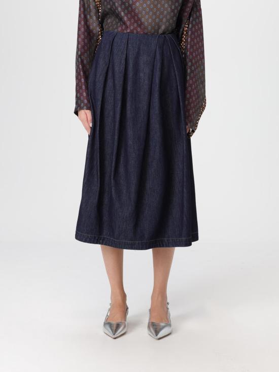 25FW 드리스 반 노튼 롱 스커트 0108632381 507 Denim