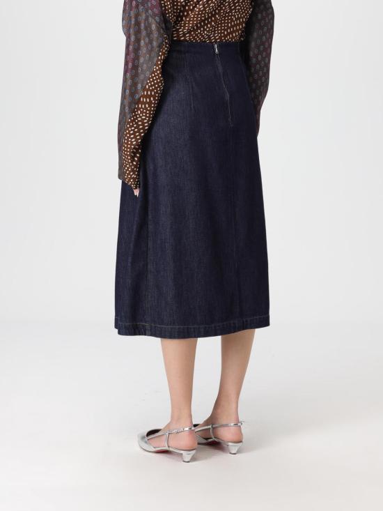 25FW 드리스 반 노튼 롱 스커트 0108632381 507 Denim - DRIES VAN NOTEN