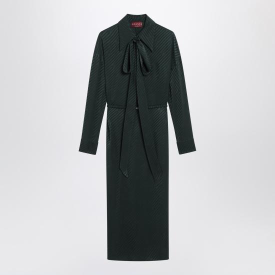 25FW 구찌 미디 원피스 847325ZAM5B Green