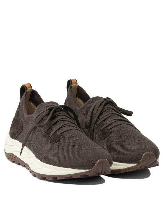 25FW 헨더슨 스니커즈 APOLLO254KNIT FONDENTE SUEDE MODICA Brown - HENDERSON