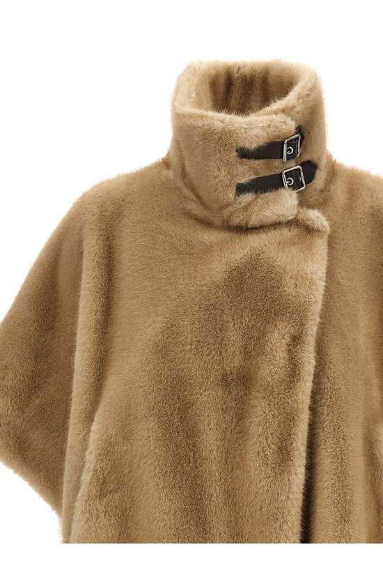 25FW 핑코 페이크 퍼 케이프 103837A2PIC60 Beige - PINKO