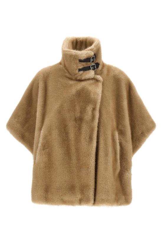 25FW 핑코 페이크 퍼 케이프 103837A2PIC60 Beige