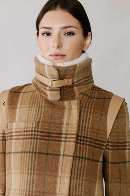  이퀘이션 코트 키아나 P 플레이드 모토 - EQUATION