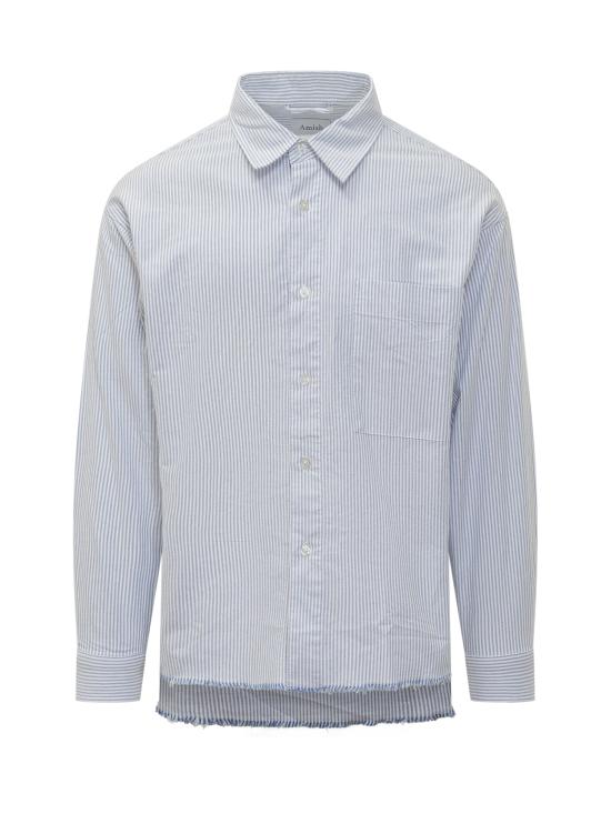 25FW 아미시 긴팔 셔츠 AMU128CG350124 C0153 WHITE BLUE