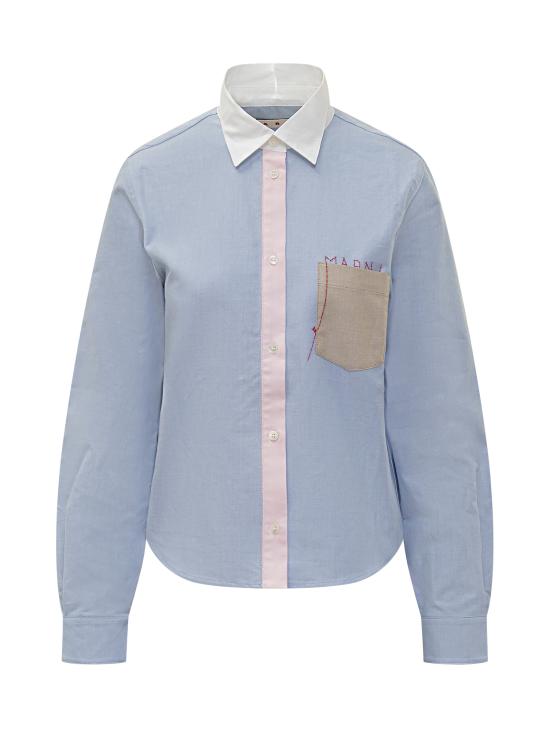 25FW 마르니 셔츠 CAMA0661SQUTC437 00B51 AZZURRO