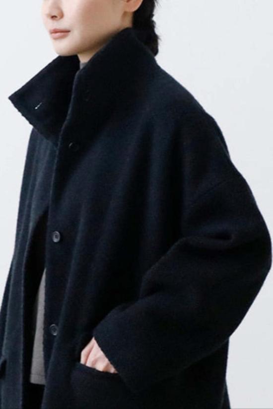  에밤에바 코트 에밤 에바 리뉴 울 스탠드  차콜 - EVAM EVA