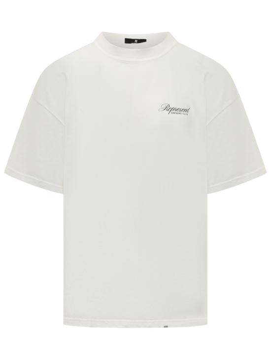 26SS 리프레젠트 반팔 티셔츠 OCM41201 072 FLAT WHITE