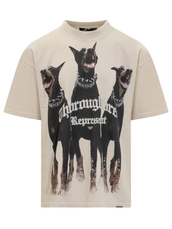 26SS 리프레젠트 반팔 티셔츠 MLM41135 002 VINTAGE WHITE