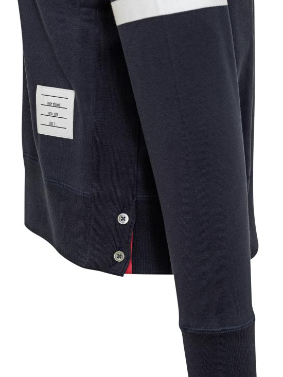 26SS 톰브라운 로고 패치 엔지니어드 4바 스웨트셔츠 MJT021H00535 461 BLU SCURO - THOM BROWNE