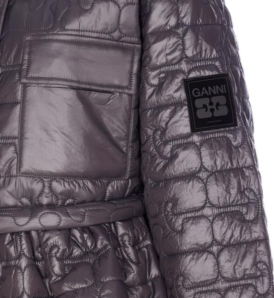 25FW 가니 퀼팅 미디 자켓  W0964252 GREY - GANNI