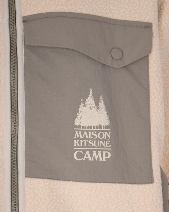 25FW 메종키츠네 캐주얼 플리스 자켓 PM02136WM2031P700 Beige - MAISON KITSUNE