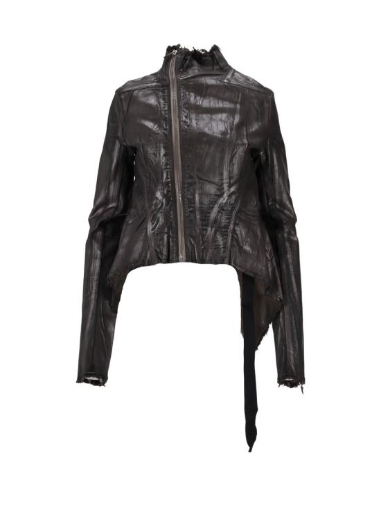 25FW 릭 오웬스 가죽 자켓 DS02E7703SBZMC 94 BRONZE Brown