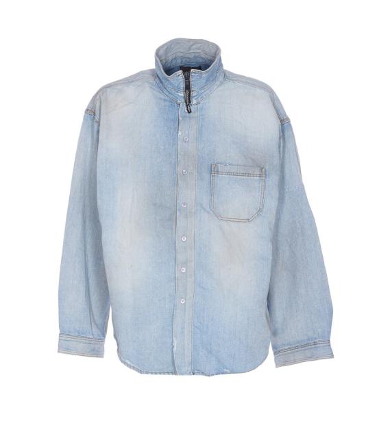 25FW 발렌시아가 긴팔 셔츠 850059TTWA34200 BLUE